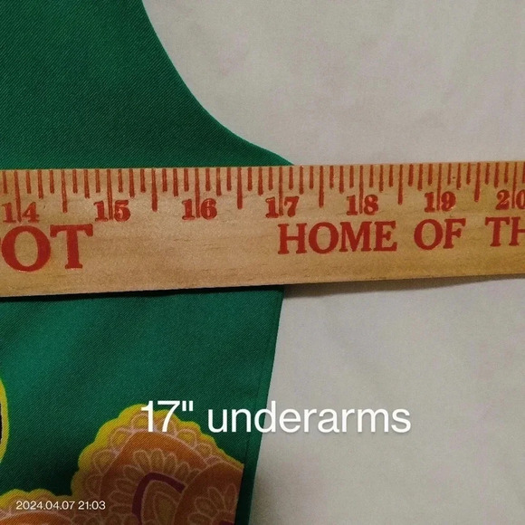 Brannan Women's size 10 Green Floral Pattern A Line Sleeveless Dress - Picture 11 of 12